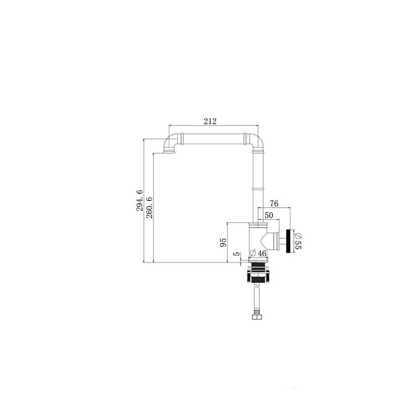 Robinet mitigeur design industriel pour évier de cuisine
