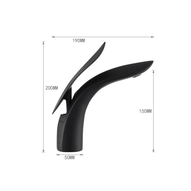 Robinet mitigeur design arrondi pour lavabo salle de bain