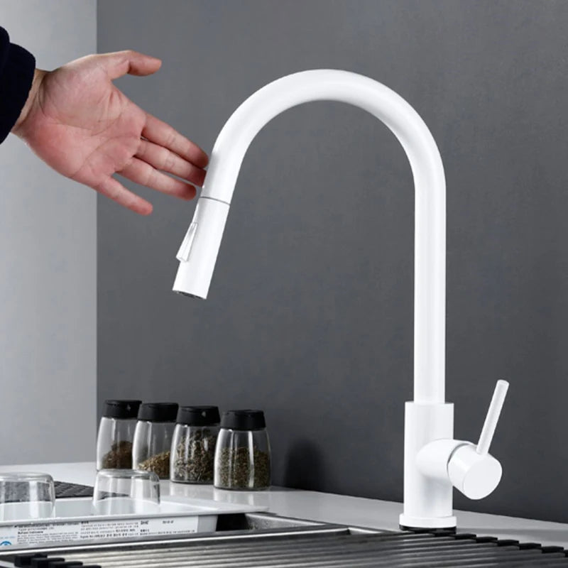 Robinet mitigeur tactile pivotant pour évier de cuisine