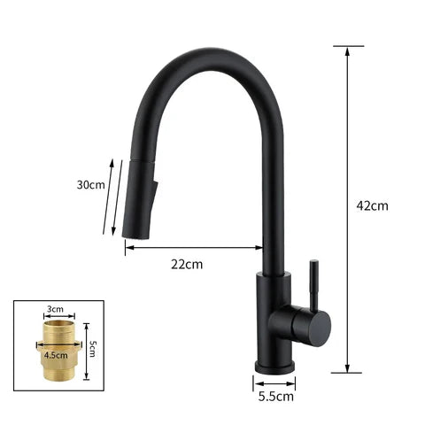 Robinet mitigeur tactile pivotant pour évier de cuisine