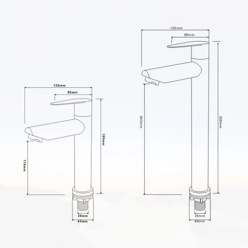 Robinet mitigeur bicolore pour lavabo salle de bain