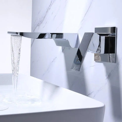 Robinet mural encastrable cascade pour lavabo salle de bain