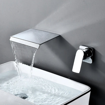 Robinet mural encastrable cascade pour lavabo de salle de bain