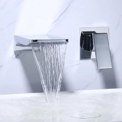 Robinet mural encastrable cascade pour lavabo salle de bain
