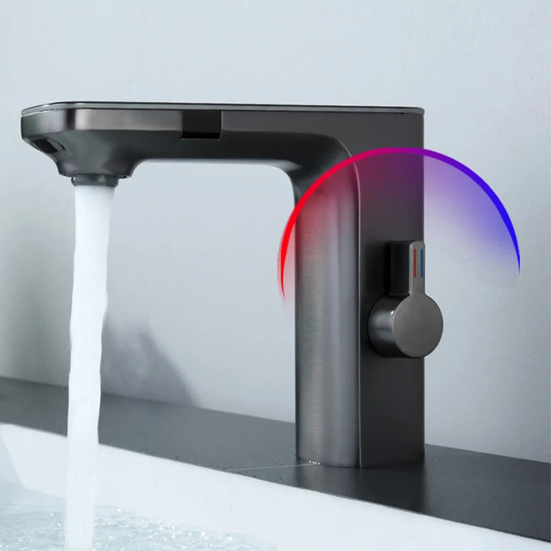 Robinet lavabo tactile avec affichage thermostatique numérique