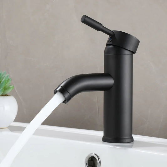 Robinet mitigeur minimaliste pour lavabo de salle de bain