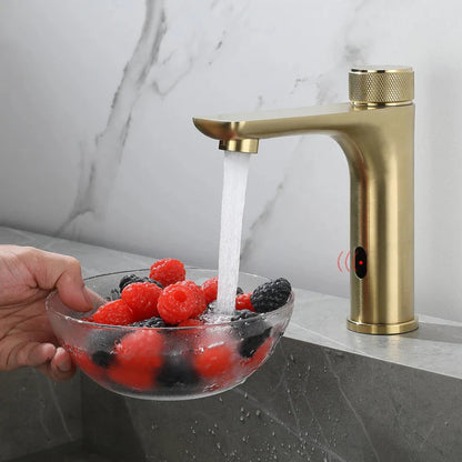 Robinet lavabo tactile mitigeur rond pour salle de bain et cuisine