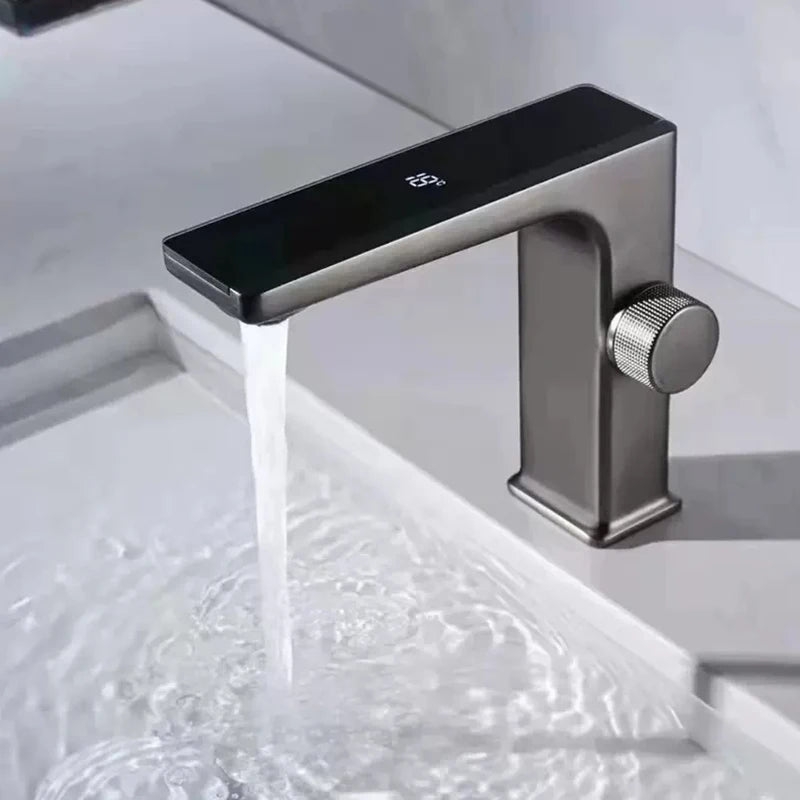 Robinet lavabo tactile avec affichage thermostatique numérique