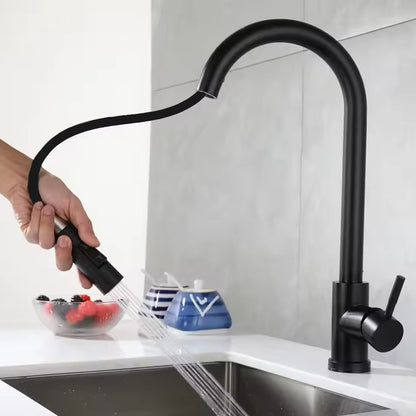 Robinet de cuisine flexible avec douchette minimaliste