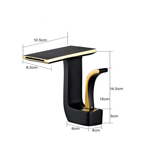 Robinet lavabo salle de bain design géométrique mitigeur plat