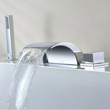 Robinet moderne cascade pour baignoire avec douchette