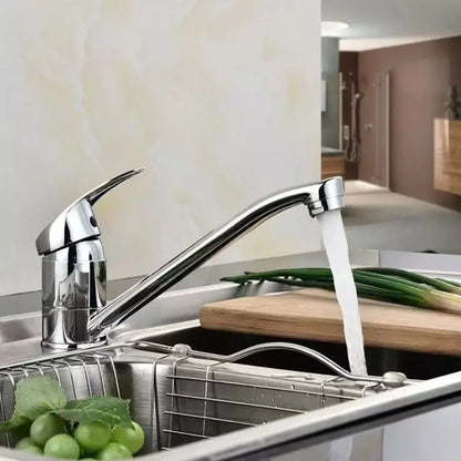 Robinet mitigeur pour évier de cuisine en laiton et acier inoxydable