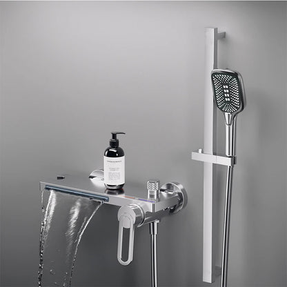 Robinet de douche cascade en laiton avec finition électroplaquée