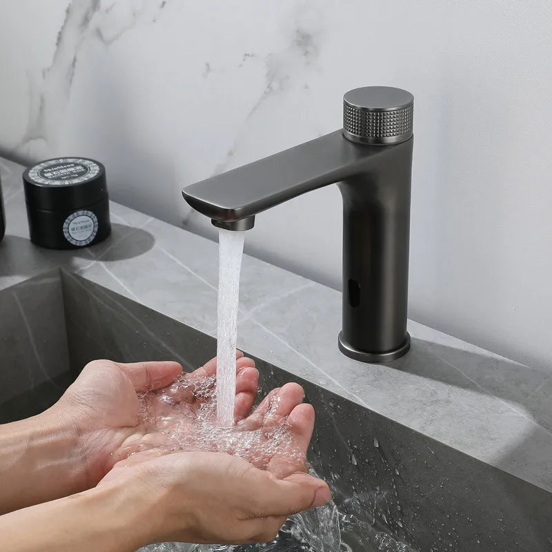 Robinet lavabo tactile mitigeur rond pour salle de bain et cuisine