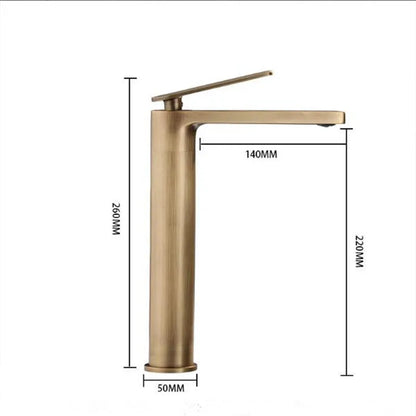 Robinet haut minimaliste pour lavabo de salle de bain