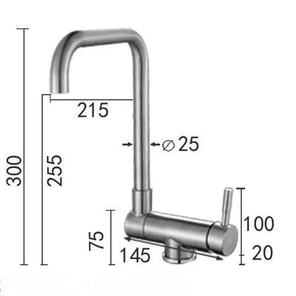 Robinet mitigeur pliable et pivotant pour évier de cuisine