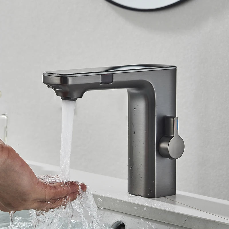 Robinet lavabo tactile avec affichage thermostatique numérique