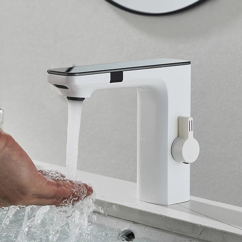 Robinet lavabo tactile avec affichage thermostatique numérique