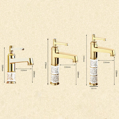 Robinet rétro arabesque pour lavabo de salle de bain