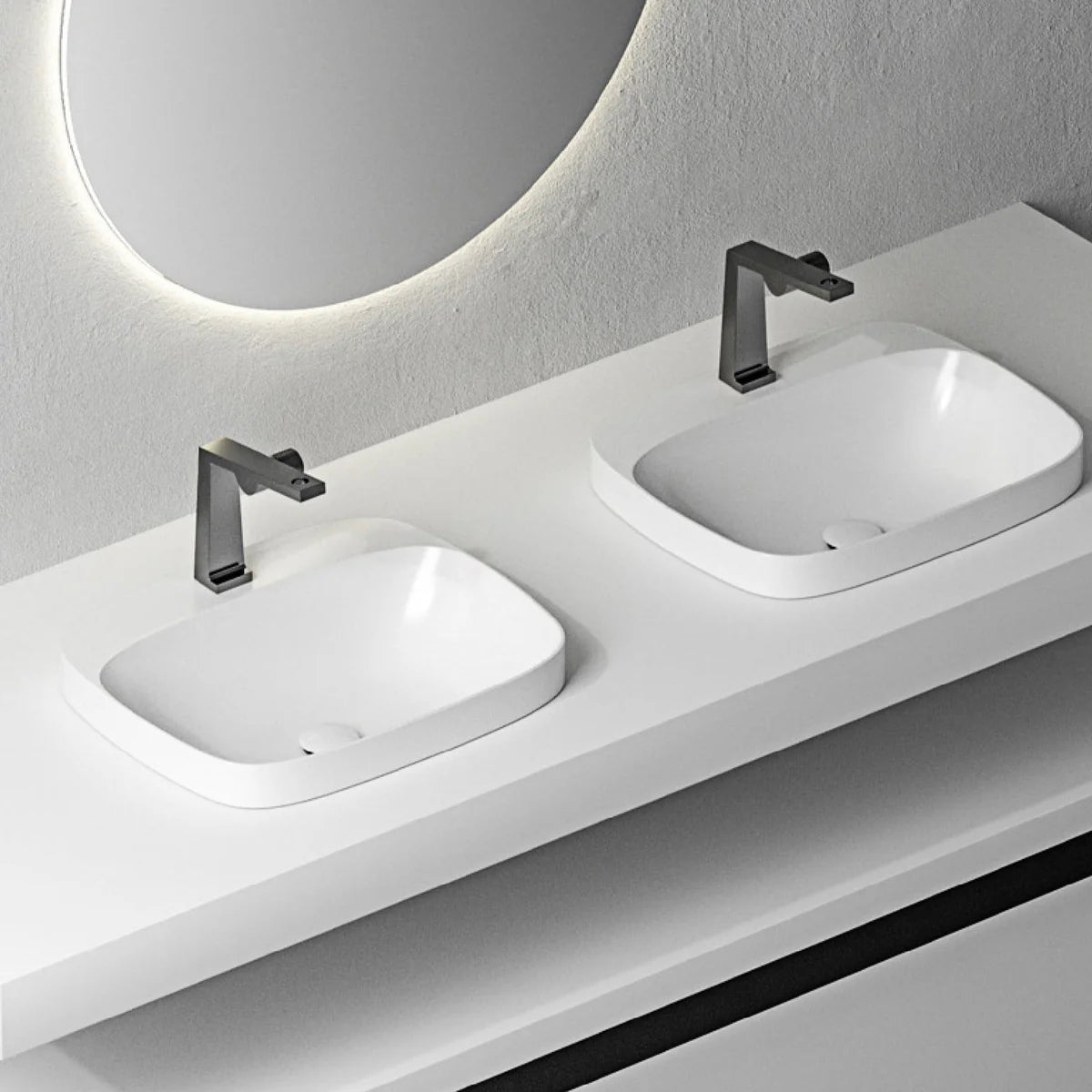 Robinet mitigeur design contemporain pour lavabo de salle de bain