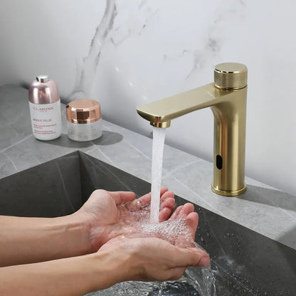 Robinet lavabo tactile mitigeur rond pour salle de bain et cuisine