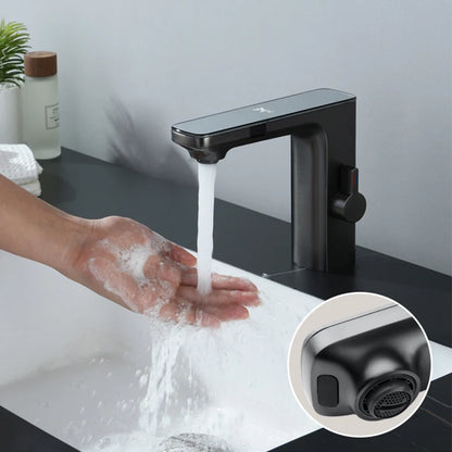 Robinet lavabo tactile avec affichage thermostatique numérique