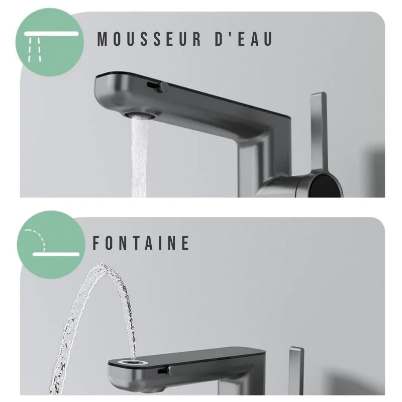 Robinet de salle de bain avec affichage numérique de température