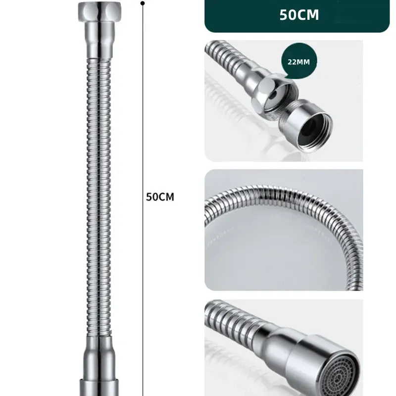 Rallonge de robinet rotative flexible avec aérateur d'eau