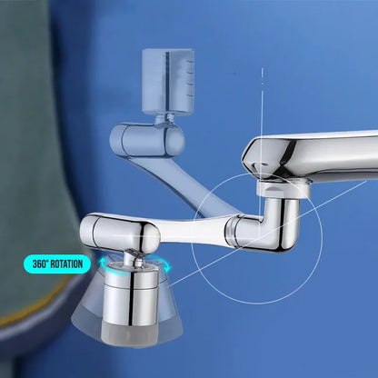 Rallonge de robinet pivotante en laiton et acier inoxydable